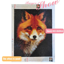 Carica l&#39;immagine nel visualizzatore della Galleria, HUACAN Pittura diamante 5D Visualizzazione completa Volpe Diamante Ricamo Piazza piena Punto croce Strass Decorazione Regalo per la casa