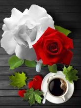 Cargar imagen en el visor de la galería, Evershine 5D DIY diamante pintura rosa completo cuadrado diamante bordado flor blanco y negro mosaico Rhinestone decoración del hogar regalo