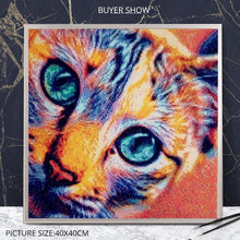 Carica l&#39;immagine nel visualizzatore della Galleria, HUACAN Pittura Diamante 5D Completo Animale Ricamo Gatto Punto Croce Decorazione Della Casa Mosaico Fatto a Mano