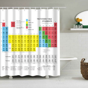 Heißer Verkauf Periodensystem der Elemente Duschvorhang Chemische Form Digitaldruck Wasserdichte Duschvorhang Badezimmer Produkte