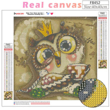 Load image into Gallery viewer, HUACAN Diamond Embroidery Owl Full Square Diamond Painting Cartoon Diy Diamond Mosaic Picture Of Rhinestone Handmade Child Gift