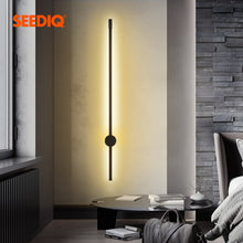 Carica l&#39;immagine nel visualizzatore della Galleria, Lampada da parete a led Lampada da parete lunga moderna per la camera da letto di casa Soggiorno Apparecchio di illuminazione per applique da parete con divano montato in superficie