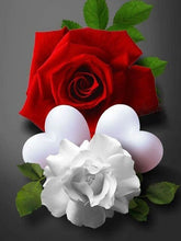 Cargar imagen en el visor de la galería, Evershine 5D DIY diamante pintura rosa completo cuadrado diamante bordado flor blanco y negro mosaico Rhinestone decoración del hogar regalo