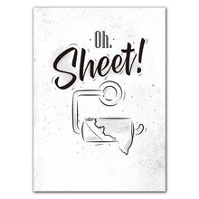 Загрузите изображение в программу просмотра галереи, Кисть для мытья зубов, туалет, цитата, картина, декор для ванной комнаты, холст, живопись, художественный постер, черный, белый цвет, принты для туалета HD2892