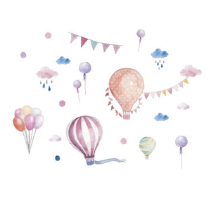 Heißluftballon Wandaufkleber für Kinderzimmer Dekor Vinyl Wandtattoos Kinder Schlafzimmer Dekoration Aufkleber Kunstwandbilder Wohnkultur