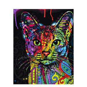 Cuadro CHENISTORY colorido León animales pintura abstracta Diy pintura Digital por números cuadro de arte de pared moderno para decoración del hogar