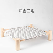 Cargar imagen en el visor de la galería, Cama elevada para gatos, hamacas para gatos, cama de lona de madera, cama de salón para gatos pequeños, conejos, gatos, perros, lona duradera, suministros para el hogar para mascotas