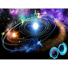 Cargar imagen en el visor de la galería, Gatyztory marco espacio DIY pintura por números paisaje pintura al óleo pintada a mano dibujo sobre lienzo decoración de la pared del hogar 60x75cm