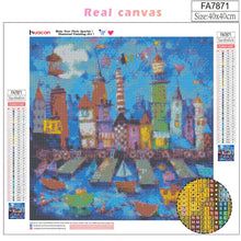 Load image into Gallery viewer, HUACAN 5d Diamond Painting Building Full Square Diamond Mosaic Scenic Diamond Embroidery Rhinestones Picture New Arrival