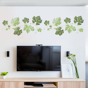 Pegatinas de pared de plantas, calcomanías de pared de hojas verdes, papel de pared, murales de vinilo DIY para niños, dormitorio, sala de estar, decoración de pared de Pascua