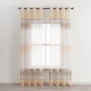 BILEEHOME Sheer Tulle Window Curtain for Living Room the Bedroom Modern Luxury Tulle Curtains for Window Curtain Fabric Drapes