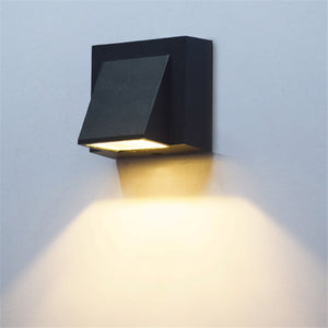 Exquisito diseño LED lámpara de pared cabeza única 5W 10W COB porche pared aplique luz interior paisaje exterior iluminación AC110 220V