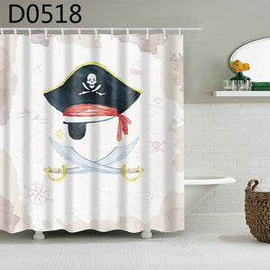 Alpaca Pattern Bath curtain Waterproof Shower Curtains Polyester Cartoon Bath Screen Printed Curtain for Bathroom Home Decor