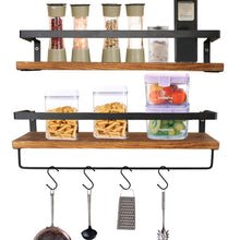 Load image into Gallery viewer, Wall Shelf Wood Floating Shelf Wall Decoration Multifunction Storage Holder Wall Shelf Rack Decorative For Kitchen/ Bedroom