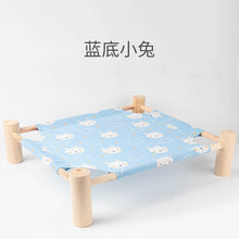 Cargar imagen en el visor de la galería, Cama elevada para gatos, hamacas para gatos, cama de lona de madera, cama de salón para gatos pequeños, conejos, gatos, perros, lona duradera, suministros para el hogar para mascotas