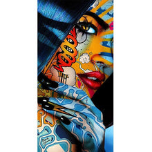 Load image into Gallery viewer, Graffiti Women Portrait Oil Painting Posters and Prints Wall Decor for Living Room Canvas Painting Wall Art Picture Home  Decor