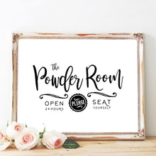 Laden Sie das Bild in den Galerie-Viewer, Badezimmerschild, Wandkunst, Leinwand, Gemälde, Poster, Bauernhaus, Hotel, Toilette, Dekor, Bilder, Zimmerdekoration, Pulverschild, Wand