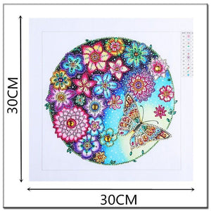 5D DIY Special Shaped Diamond Painting Butterfly Diamond Embroidery Mosaic Flower Cross Stitch Kits Crystal Multicolor Decor