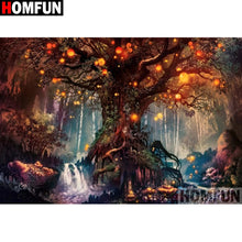 Charger l&#39;image dans la galerie, HOMFUN 5D diamant peinture plein carré/rond &quot;paysage d&#39;arbre&quot; image de strass bricolage diamant broderie décor à la maison A27403