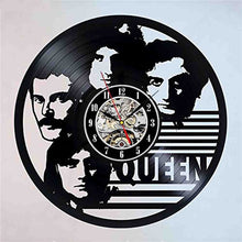 Carica l&#39;immagine nel visualizzatore della Galleria, Orologio da parete Queen Rock Band Design moderno Tema musicale Orologi classici con dischi in vinile Orologio da parete Decorazioni per la casa d&#39;arte Regali per musicisti