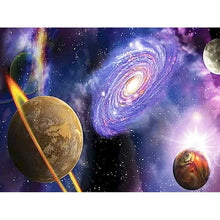 Cargar imagen en el visor de la galería, Gatyztory marco espacio DIY pintura por números paisaje pintura al óleo pintada a mano dibujo sobre lienzo decoración de la pared del hogar 60x75cm