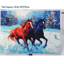 Cargar imagen en el visor de la galería, Evershine 5D diamante pintura caballo punto de cruz animales mosaico bordado conjunto completo invierno diamantes de imitación imágenes decoración hogar