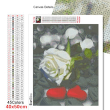 Cargar imagen en el visor de la galería, Evershine 5D DIY diamante pintura rosa completo cuadrado diamante bordado flor blanco y negro mosaico Rhinestone decoración del hogar regalo