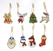 Cargar imagen en el visor de la galería, Llavero con pintura de diamantes 5D DIY, colgante de bordado de diamantes de imitación, Kits de manualidades DIY, pintura de diamantes, llavero de punto de cruz, accesorios