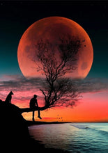 Cargar imagen en el visor de la galería, DIY 5D diamante pintura paisaje Luna árbol mar Cruz puntada Kit completo taladro bordado mosaico arte imagen de diamantes de imitación venta
