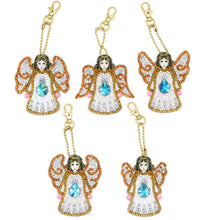 Cargar imagen en el visor de la galería, Llavero con pintura de diamantes 5D DIY, colgante de bordado de diamantes de imitación, Kits de manualidades DIY, pintura de diamantes, llavero de punto de cruz, accesorios