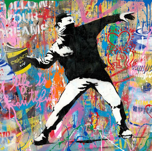 Graffiti callejero arte Banksy arte Pop arte lienzo pintura Cuadros carteles arte de pared para sala de estar decoración del hogar (sin marco)