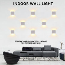 Carica l&#39;immagine nel visualizzatore della Galleria, Lampada da parete a LED 6W 12W IP65 Lampada da parete per giardino con portico ad angolo regolabile impermeabile per esterni AV85-265V Lampada per illuminazione interna in alluminio