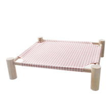 Cargar imagen en el visor de la galería, Cama elevada para gatos, hamacas para gatos, cama de lona de madera, cama de salón para gatos pequeños, conejos, gatos, perros, lona duradera, suministros para el hogar para mascotas