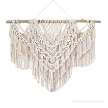 Laden Sie das Bild in den Galerie-Viewer, Großer Makramee-Wandteppich, Wandbehang, geometrische Kunst, Wanddekoration, böhmisches Zuhause, Schlafzimmer, Hintergrund, schickes Kunsthandwerk, gewebter Wandteppich