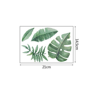 Plants Wall Stickers Green Leaves Wall Decals Wall Paper DIY Vinyl Murals for Kids Bedroom Livingroom Easter Wall Decoration