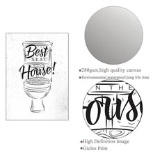 Загрузите изображение в программу просмотра галереи, Кисть для мытья зубов, туалет, цитата, картина, декор для ванной комнаты, холст, живопись, художественный постер, черный, белый цвет, принты для туалета HD2892