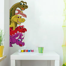 Load image into Gallery viewer, Removable Cartoon Dinosaur Wall Stickers for Door Decor Kids room Nursery Vinyl Wall Decals Art Wall Murals Home Decoration
