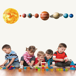 Sonnensystem-Planeten-Wandaufkleber für Kinderzimmer, Wohnzimmer, Heimdekoration, Wandtattoo, Heimdekoration, Baby-Kinderzimmer, Wanddekoration
