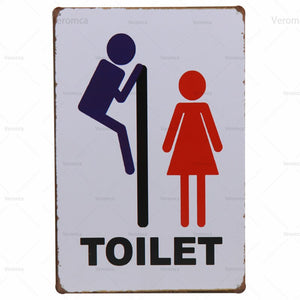 Wc gratuit Wifi toilettes non fumeur Vintage métal signe affiche Plaque étain signes fer peinture Pub Club toilettes toilettes décor plaques