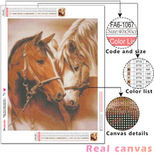 Load image into Gallery viewer, HUACAN Full Square/Round Drill Diamond Painting Kit Horse 5D DIY Diamond Embroidery Animal Needlework Home Decor