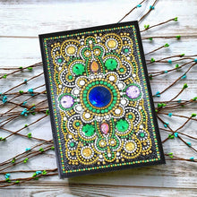 Загрузите изображение в программу просмотра галереи, AZQSD Алмазная картина Мозаика Тетрадь особой формы Цветок Мандала Узоры A5 Дневник Вышивка Подарок DIY