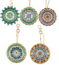 Cargar imagen en el visor de la galería, Llavero con pintura de diamantes 5D DIY, colgante de bordado de diamantes de imitación, Kits de manualidades DIY, pintura de diamantes, llavero de punto de cruz, accesorios