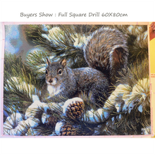 Cargar imagen en el visor de la galería, Evershine 5D pintura de diamantes animales ardilla bordado de diamantes cuadrado completo mosaico de diamantes punto de cruz paisaje decoración del hogar