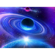 Cargar imagen en el visor de la galería, Gatyztory marco espacio DIY pintura por números paisaje pintura al óleo pintada a mano dibujo sobre lienzo decoración de la pared del hogar 60x75cm