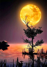 Cargar imagen en el visor de la galería, DIY 5D diamante pintura paisaje Luna árbol mar Cruz puntada Kit completo taladro bordado mosaico arte imagen de diamantes de imitación venta