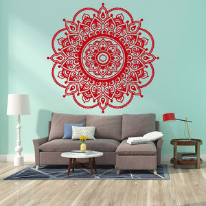 Pegatina de pared de Mandala de Yoga indio, pegatinas de arte de pared de Pvc, pegatina de pared de moda moderna para decoración de dormitorio, pegatinas de arte de pared, murales