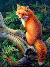 Carica l&#39;immagine nel visualizzatore della Galleria, HUACAN Pittura diamante 5D Visualizzazione completa Volpe Diamante Ricamo Piazza piena Punto croce Strass Decorazione Regalo per la casa