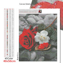 Cargar imagen en el visor de la galería, Evershine 5D DIY diamante pintura rosa completo cuadrado diamante bordado flor blanco y negro mosaico Rhinestone decoración del hogar regalo