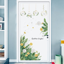 Load image into Gallery viewer, Green Leaf Door Decor Stickers Bedroom Living room Wall Decor Wall Stickers PVC Removable Wall Decals Home Decoration Poster Art