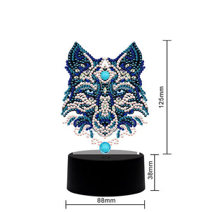 Nuovo design 7 colori disponibili Lampada da tavolo LED Pittura diamante 5D Luce Diamante Mosaico Ricamo Punto croce Animale Decorazioni per la casa